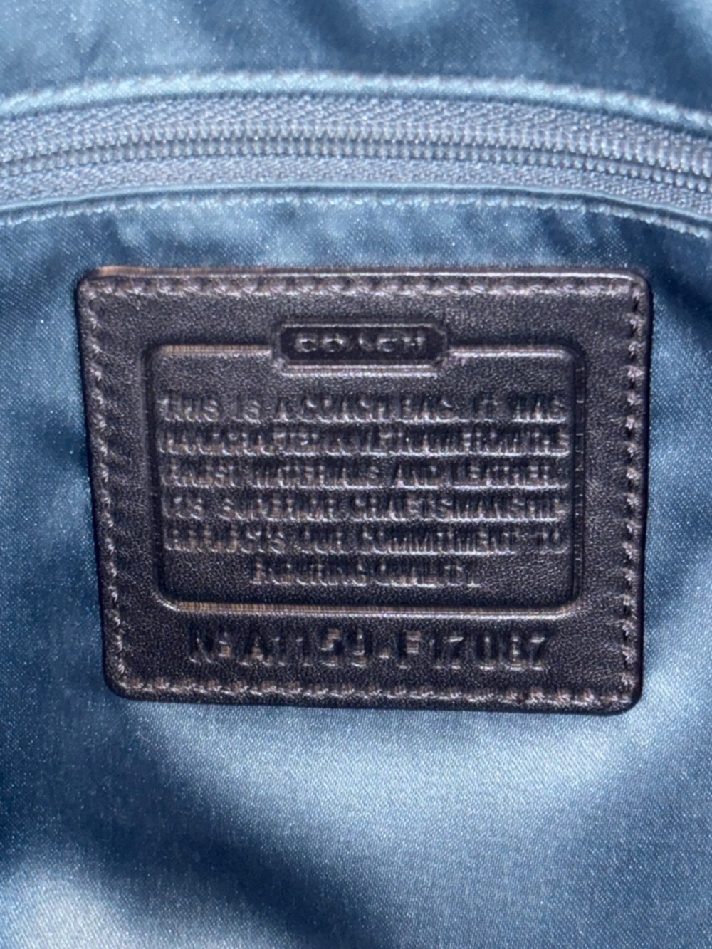 Coach Optic Blue Signature Jacquard Tote 2011 - Picture 7 of 7